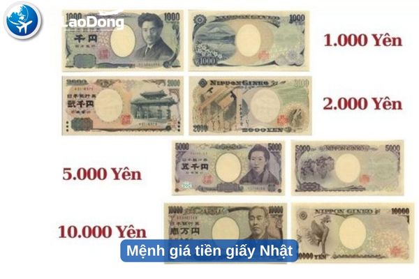 Tiền giấy Nhật Bản có những mệnh giá nào?