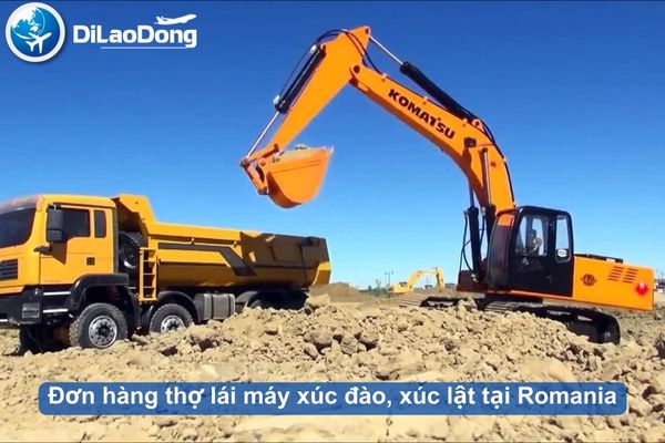 Đơn hàng thợ lái máy xúc đào, xúc lật tại Romania